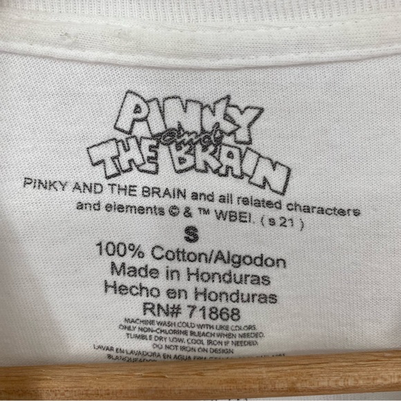 Pinky & The Brain World Domination Animaniacs T-Shirt 90s Y2K Short Sleeve Small - Picture 4 of 6